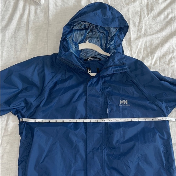 Helly Hansen Men's Waterproof Rain Jacket Hooded Blue Size Small Tech Protection - Picture 7 of 9